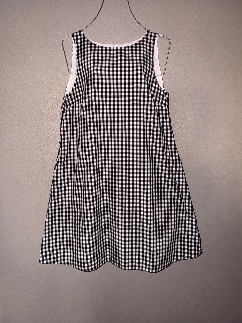 Vineyard Vines Black and White Gingham Sleeveless Mini Dress